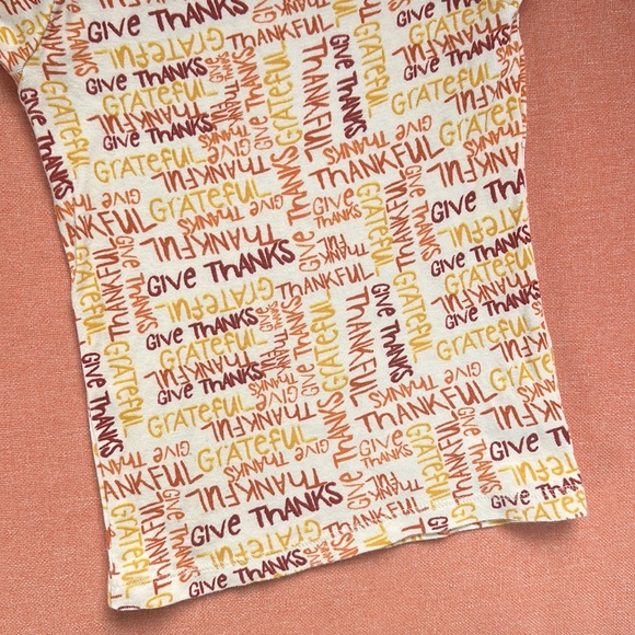 Burt’s Bees Organic Cotton Thankful Give Thanks Thanksgiving pajamas unisex 4T 4 - Picture 3 of 11